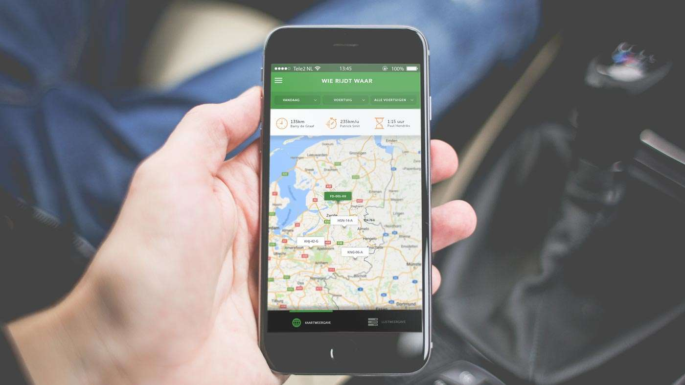 RouteVision app op smartphone